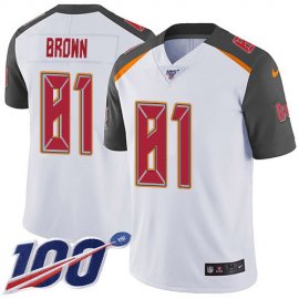 Nike Tampa Bay Buccaneers #81 Antonio Brown White Mens Stitched NFL 100th Season Vapor Untouchable Limited Jersey