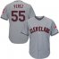 Cleveland Indians #55 Roberto Perez Grey Road Stitched Youth MLB Jersey