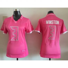 Nike Tampa Bay Buccaneers #3 Jameis Winston Pink Womens Stitched NFL Elite Bubble Gum Jersey