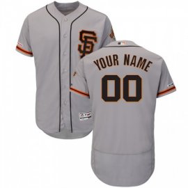 San Francisco Giants Majestic Alternate Flex Base Authentic Collection Custom Jersey Gray