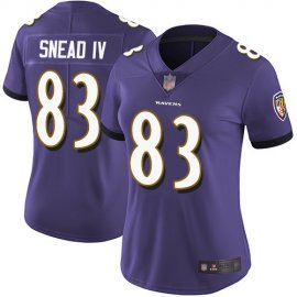 Nike Baltimore Ravens #83 Willie Snead IV Purple Team Color Womens Stitched NFL Vapor Untouchable Limited Jersey