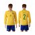 Brazil #2 Cafu Home Long Sleeves Soccer Country Jersey