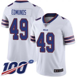 Nike Buffalo Bills #49 Tremaine Edmunds White Mens Stitched NFL 100th Season Vapor Limited Jersey
