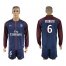 Paris Saint-Germain #6 Verratti Home Long Sleeves Soccer Club Jersey