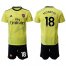 Arsenal #18 Monreal Yellow Soccer Club Jersey