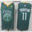 Mens Nike Golden State Warriors #11 Klay Thompson Green NBA Authentic Jersey
