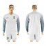 Brazil Blank White Goalkeeper Long Sleeves Soccer Country Jersey
