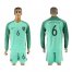 Portugal #6 Carvalho Away Long Sleeves Soccer Country Jersey