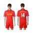 Liverpool #14 Henderson Red Home Soccer Club Jersey