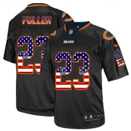 Nike Chicago Bears #23 Kyle Fuller Black Mens Stitched NFL Elite USA Flag Fashion Jersey