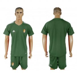 Belgium Military Green Goalkeeper 2018 FIFA World Cup Soccer Jersey