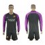 Barcelona Blank Black Goalkeeper Long Sleeves Soccer Club Jersey