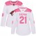 Adidas Arizona Coyotes #21 Derek Stepan White/Pink Authentic Fashion Womens Stitched NHL Jersey