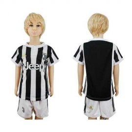 Juventus Blank Home Kid Soccer Club Jersey