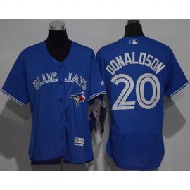 Toronto Blue Jays #20 Josh Donaldson Blue Flexbase Authentic Womens Stitched MLB Jersey