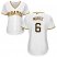 Pittsburgh Pirates #6 Starling Marte White Home Womens Stitched MLB Jersey