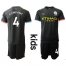Manchester City #4 Kompany Away Kid Soccer Club Jersey