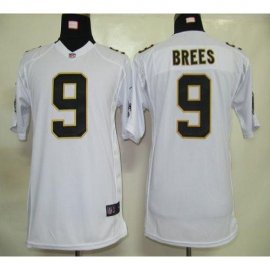 Nike New Orleans Saints #9 Drew Brees White Youth Stitched NFL Elite Jersey