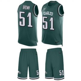 Nike Philadelphia Eagles #51 Zach Brown Midnight Green Team Color Mens Stitched NFL Limited Tank Top Suit Jersey