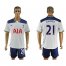 Tottenham Hotspur #21 Chadli White Home Soccer Club Jersey