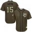 Minnesota Twins #15 Jason Castro Green Salute to Service Stitched Youth MLB Jersey