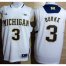 Michigan Wolverines 3 Trey Burke Big 10 Patch White College NCAA Basketball Jerseys
