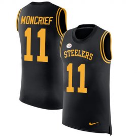Nike Pittsburgh Steelers #11 Donte Moncrief Black Team Color Mens Stitched NFL Limited Rush Tank Top Jersey