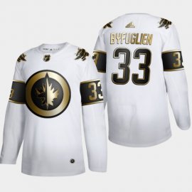 Winnipeg Jets #33 Dustin Byfuglien Mens Adidas White Golden Edition Limited Stitched NHL Jersey