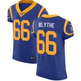Nike Los Angeles Rams #66 Austin Blythe Royal Blue Alternate Mens Stitched NFL New Elite Jersey
