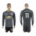 Manchester United #11 Martial Black Long Sleeves Soccer Club Jersey