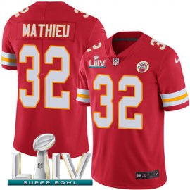 Nike Kansas City Chiefs #32 Tyrann Mathieu Red Super Bowl LIV 2020 Team Color Mens Stitched NFL Vapor Untouchable Limited Jersey