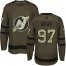 Adidas New Jersey Devils #97 Nikita Gusev Green Salute to Service Stitched NHL Jersey