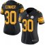 Nike Pittsburgh Steelers #30 James Conner Black Womens Stitched NFL Limited Rush Jersey