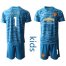 Manchester United #1 De Gea Light Blue Goalkeeper Kid Soccer Club Jersey