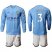 Manchester City #3 Danilo Home Long Sleeves Soccer Club Jersey
