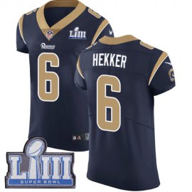 Nike Los Angeles Rams #6 Johnny Hekker Navy Blue Team Color Super Bowl LIII Bound Mens Stitched NFL Vapor Untouchable Elite Jersey