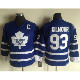 Toronto Maple Leafs #93 Doug Gilmour Blue CCM Throwback Stitched Youth NHL Jersey