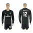 Real Madrid #12 Marcelo Away Long Sleeves Soccer Club Jersey