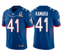 Mens New Orleans Saints #41 Alvin Kamara Blue 2022 Pro Bowl Vapor Untouchable Stitched Limited Jersey