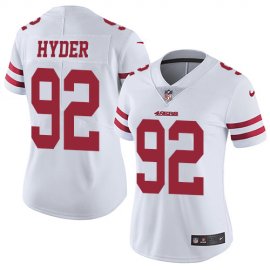 Nike San Francisco 49ers #92 Kerry Hyder White Womens Stitched NFL Vapor Untouchable Limited Jersey