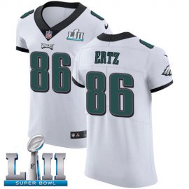 Nike Philadelphia Eagles #86 Zach Ertz White Super Bowl LII Mens Stitched NFL Vapor Untouchable Elite Jersey