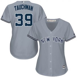 New York Yankees #39 Mike Tauchman Grey Road Womens Stitched MLB Jersey