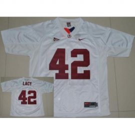 Alabama Crimson Tide 42 Eddie Lacy White College Football Jersey
