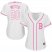 Boston Red Sox #50 Mookie Betts White/Pink Fashion Womens Stitched MLB Jersey