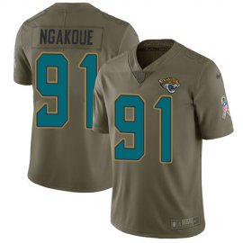 Nike Jacksonville Jaguars #91 Yannick Ngakoue Olive Youth Stitched NFL Limited 2017 Salute to Service Jersey