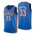 Nike Oklahoma City Thunder #33 Mike Muscala Blue Mens 2021-22 NBA 75th Anniversary Diamond Swingman Jersey – Icon Edition Mens