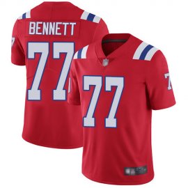 Nike New England Patriots #77 Michael Bennett Red Alternate Mens Stitched NFL Vapor Untouchable Limited Jersey