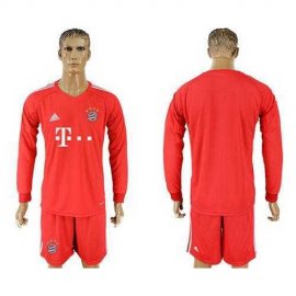Bayern Munchen Blank Red Goalkeeper Long Sleeves Soccer Club Jersey