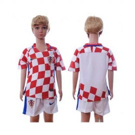 Croatia Blank Home Kid Soccer Country Jersey