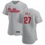 Philadelphia Phillies #27 Aaron Nola Mens Nike Gray Road 2020 Authentic Player MLB Jersey